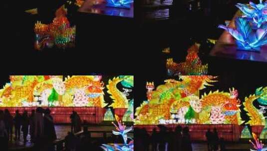 南京老门东的龙年龙灯笼新年春节元宵节气氛高清在线视频素材下载