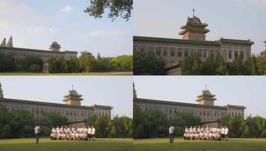 南京农业大学主楼高清在线视频素材下载