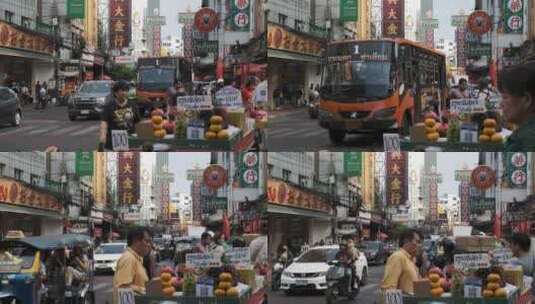 曼谷街头繁忙的交通高清在线视频素材下载