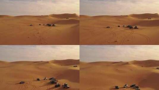 沙漠戈壁越野营地高清在线视频素材下载