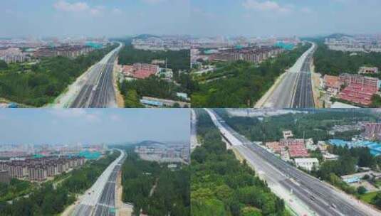 枣台高速改扩建项目高清在线视频素材下载