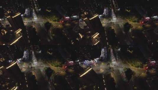 夜晚城市道路航拍高清在线视频素材下载