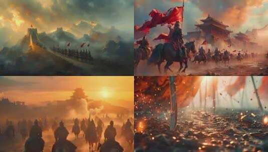 中国古长城古代战场历史战争高清在线视频素材下载