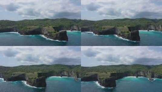 印度尼西亚-巴厘岛-佩尼达岛-海岛-悬崖高清在线视频素材下载