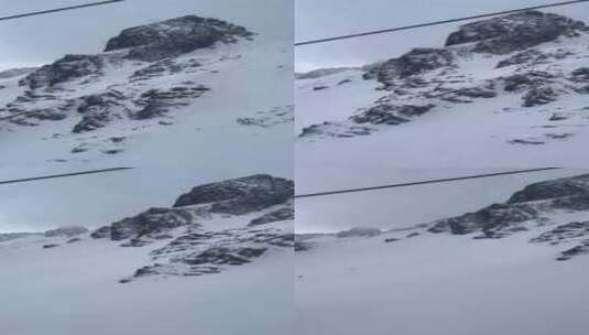 雪山与缆车高清在线视频素材下载