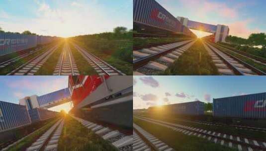 中国经济 世界贸易 铁路运输高清在线视频素材下载