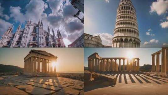 意大利建筑合集高清在线视频素材下载
