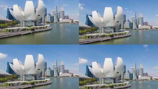 新加坡城市景观与艺术科学高清在线视频素材下载