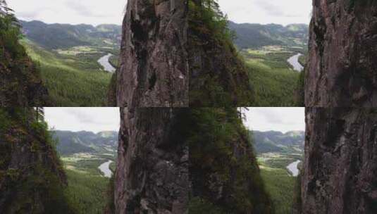 峡湾，岩石峡谷，崎岖的地形，内陆高清在线视频素材下载