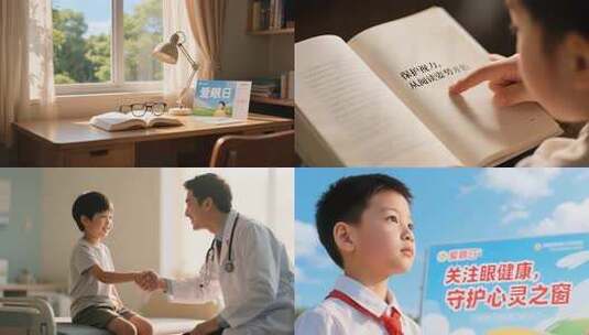 6月6爱眼日 国际爱眼日 近视保护宣传片高清在线视频素材下载