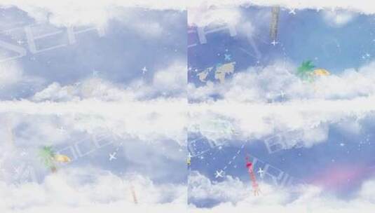  大气云移动旅游片头展示AE模板高清AE视频素材下载