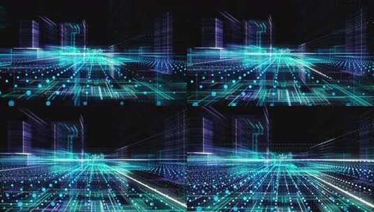 科技数据网格穿梭高清AE视频素材下载