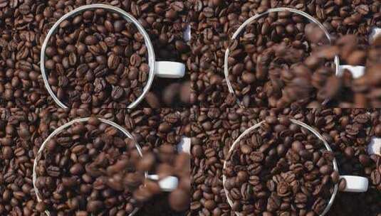 美式咖啡香浓咖啡豆高清在线视频素材下载