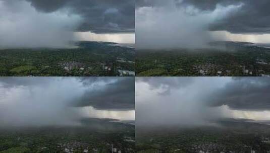 海岛暴风雨雨幕来临高清在线视频素材下载