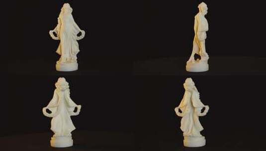 阿芙罗狄蒂雕塑高清在线视频素材下载