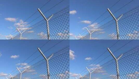 栅栏与云彩高清在线视频素材下载