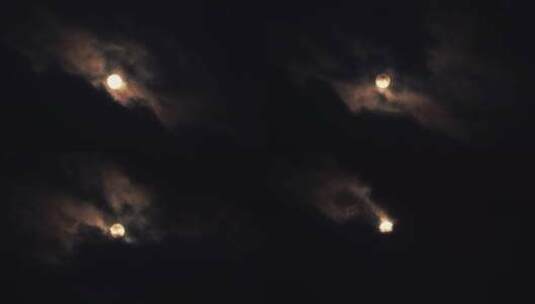 乌云月亮延时夜晚天空云朵流动中秋十五月亮高清在线视频素材下载