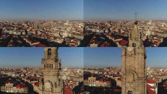 国外城市的古老钟楼高清在线视频素材下载