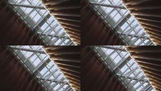 杭州良渚玉鸟集单向空间建筑穹顶高清在线视频素材下载