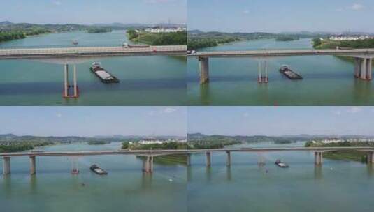 4K航拍南宁托洲大桥高清在线视频素材下载