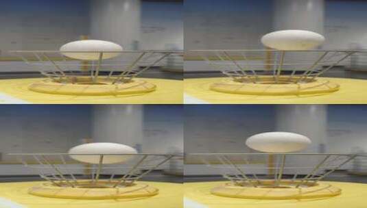 科技馆悬浮球展示品高清在线视频素材下载