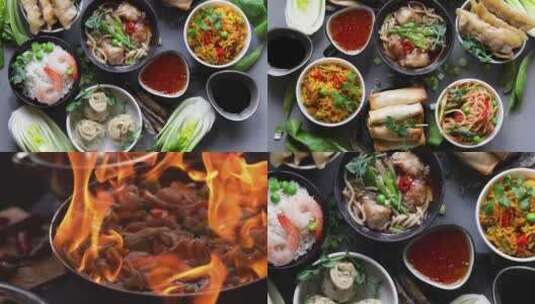 【合集】美食套餐炒菜蔬菜烹饪高清在线视频素材下载