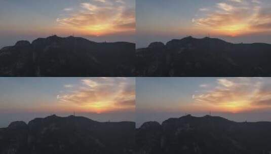 初秋的泰山，云海日出，晚霞夕照高清在线视频素材下载