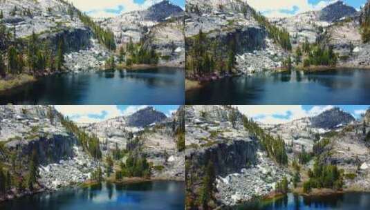 加利福尼亚高山湖泊的惊人之美高清在线视频素材下载