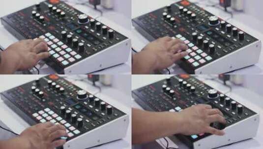电子乐效果器键盘调音台高清在线视频素材下载