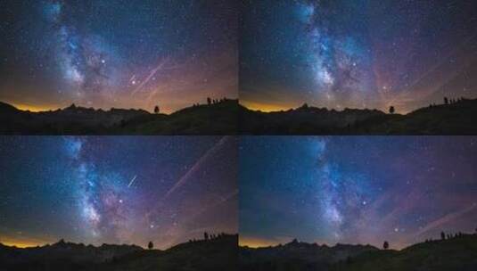 星空银河夜晚天文自然美景夜晚繁星高清在线视频素材下载