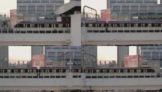 4K航拍 上海 地铁高清在线视频素材下载