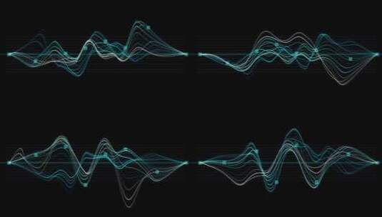 【透明通道】音频声波波浪线高清在线视频素材下载