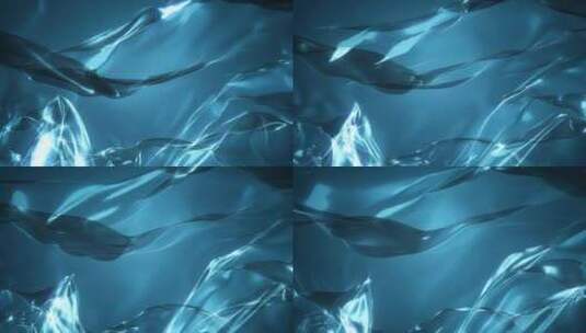 蓝色丝绸质感水波纹高清在线视频素材下载