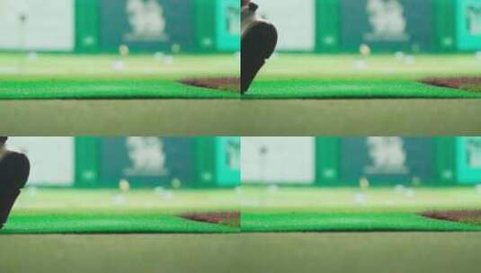 高尔夫球场打球打高尔夫高清在线视频素材下载