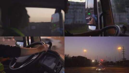 卡车司机开车高清在线视频素材下载
