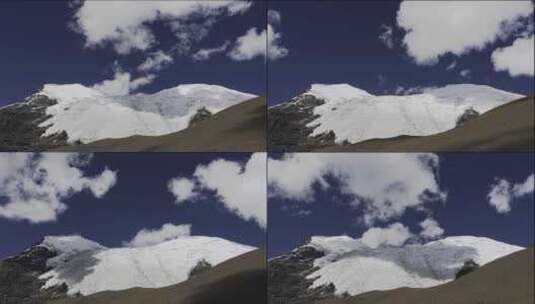 西藏 浪卡子 卡若拉冰川高清在线视频素材下载