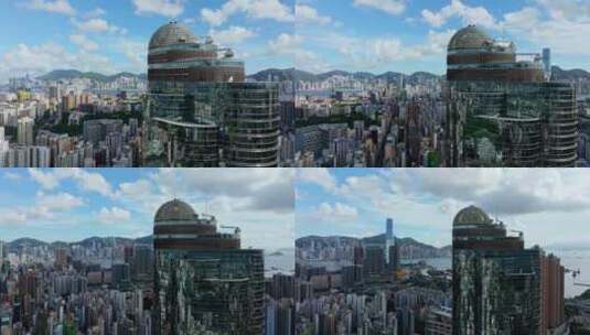 香港旺角朗豪坊航拍高清在线视频素材下载