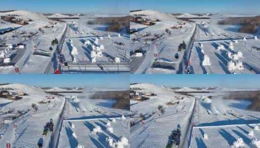 冰雪文化景观冰雪运动高清在线视频素材下载