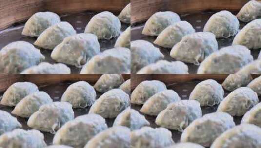 热气腾腾的蒸饺美味新年小吃高清在线视频素材下载