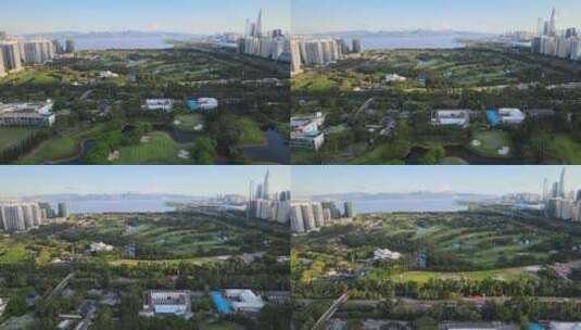 高新园 大沙河 深圳湾科技生态园高清在线视频素材下载