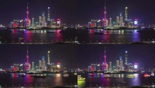 上海浦东夜景高清在线视频素材下载