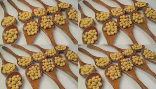 4K黄豆食品健康有机农产品高清在线视频素材下载