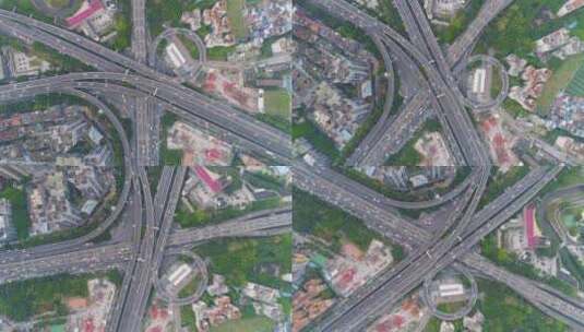 广州复杂的交通道路高清在线视频素材下载