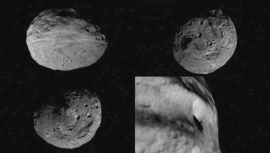 美国宇航局访问小行星灶神星的数字模拟高清在线视频素材下载