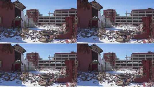 中底特律密歇根州附近的破旧被毁的汽车厂高清在线视频素材下载