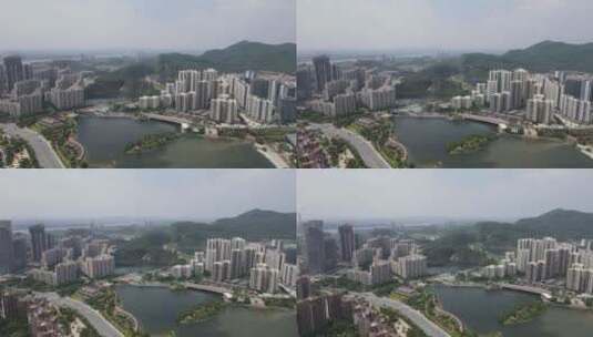广州南沙城市景观航拍高清在线视频素材下载