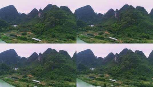 广西桂林高山后拉4k航拍高清在线视频素材下载
