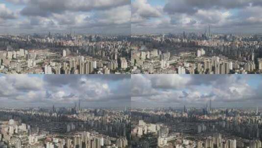 上海市静安区全景4K航拍高清在线视频素材下载