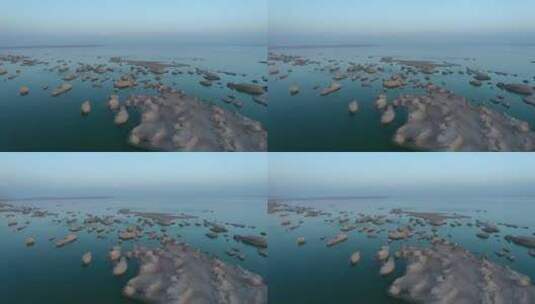 青海水上雅丹景区航拍高清在线视频素材下载