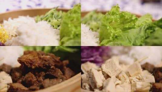【镜头合集】韩式拌饭健康拌饭材料高清在线视频素材下载
